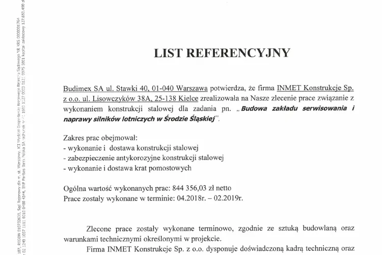 Referencje BUDIMEX 06.2019