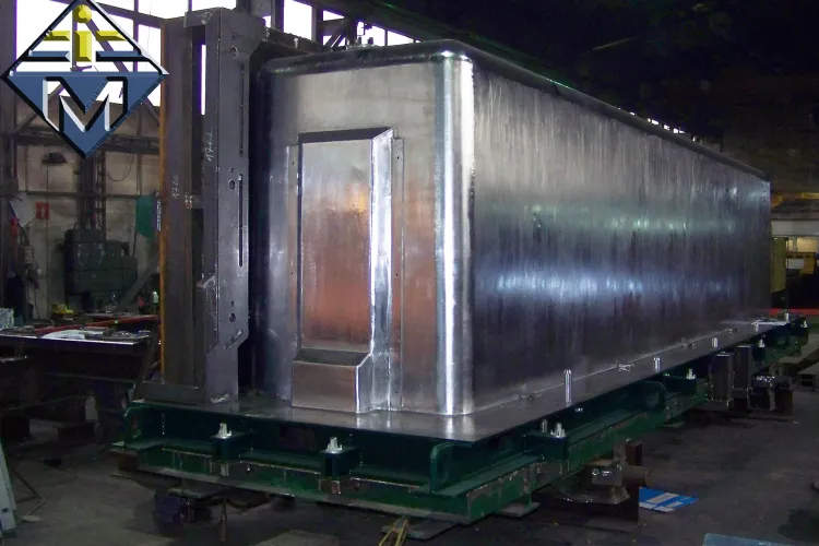 Forma Stalowa do produkcji prefabrykatów polimer betonowych, wanny do elektrolizy. INMET Konstrukcje