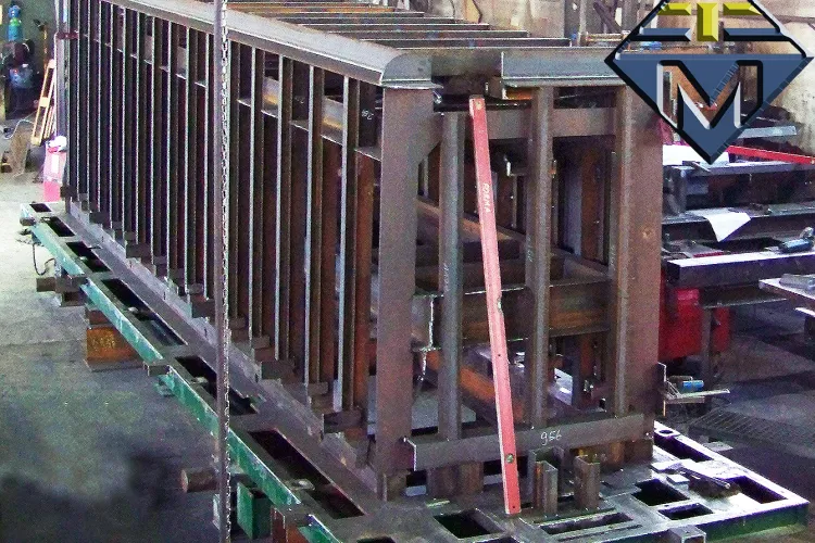 Forma Stalowa do produkcji prefabrykatów polimer betonowych, wanny do elektrolizy. INMET Konstrukcje