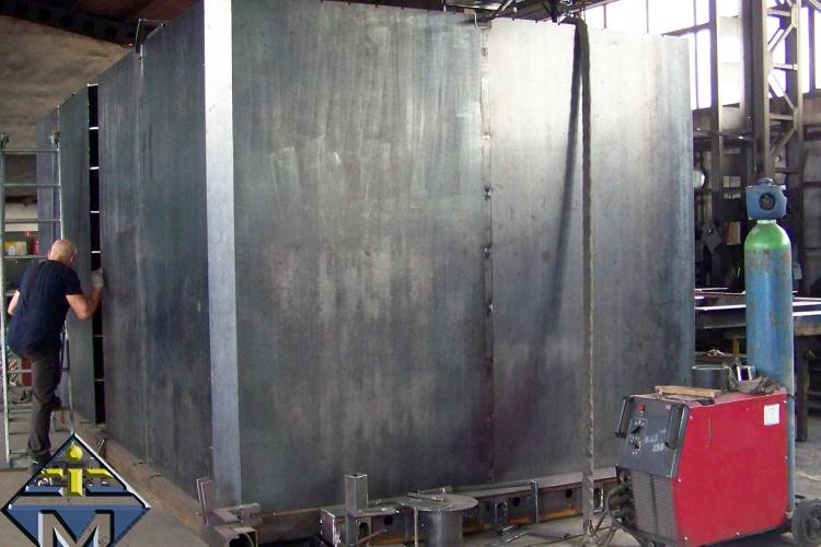 Konstrukcja stalowa formy do produkcji prefabrykowanych przepustów betonowych INMET Konstrukcje