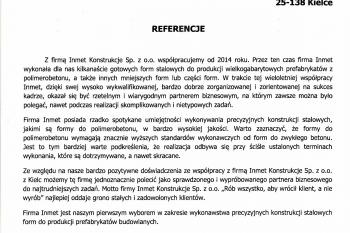 Referencje SYTEC dla INMET Konstrukcje 02.2023